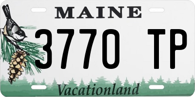 ME license plate 3770TP