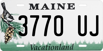 ME license plate 3770UJ