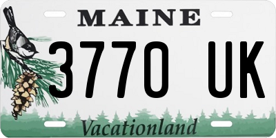 ME license plate 3770UK