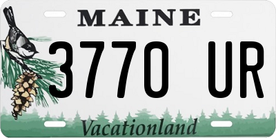 ME license plate 3770UR