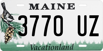 ME license plate 3770UZ