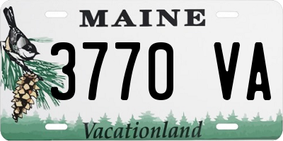 ME license plate 3770VA