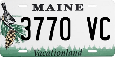 ME license plate 3770VC