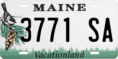 ME license plate 3771SA