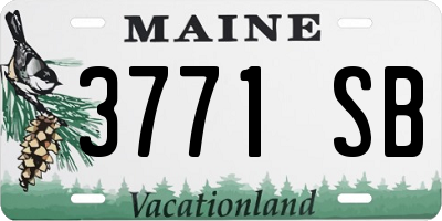 ME license plate 3771SB