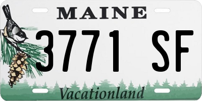 ME license plate 3771SF