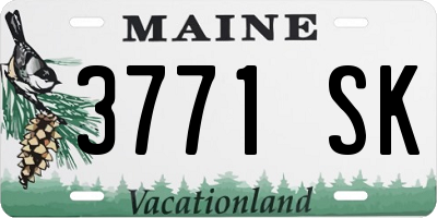 ME license plate 3771SK