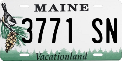 ME license plate 3771SN
