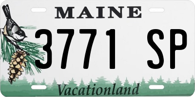 ME license plate 3771SP