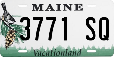 ME license plate 3771SQ