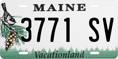 ME license plate 3771SV