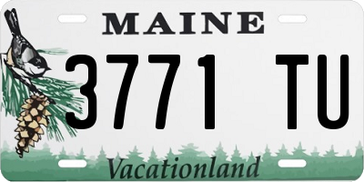 ME license plate 3771TU