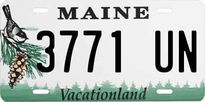 ME license plate 3771UN
