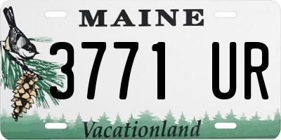 ME license plate 3771UR