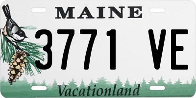 ME license plate 3771VE