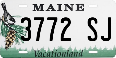 ME license plate 3772SJ