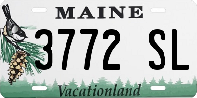ME license plate 3772SL