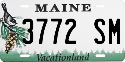 ME license plate 3772SM