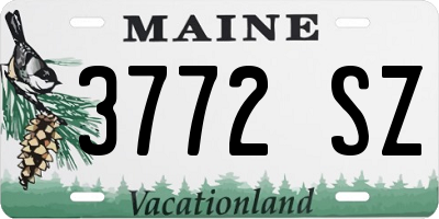 ME license plate 3772SZ