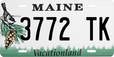 ME license plate 3772TK