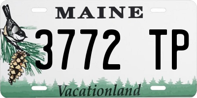 ME license plate 3772TP
