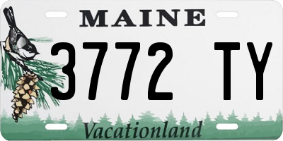ME license plate 3772TY
