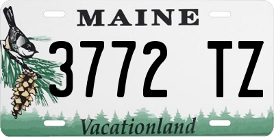 ME license plate 3772TZ