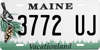 ME license plate 3772UJ