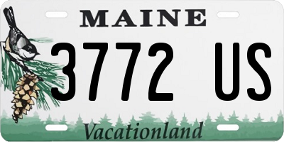 ME license plate 3772US