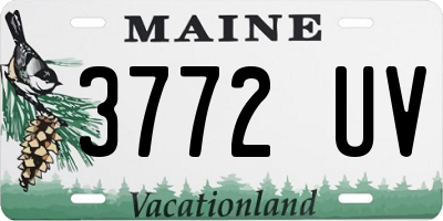 ME license plate 3772UV