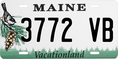 ME license plate 3772VB