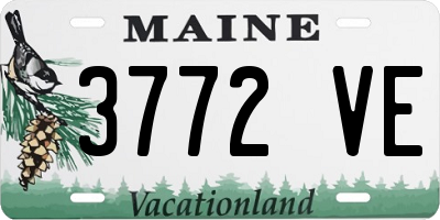 ME license plate 3772VE