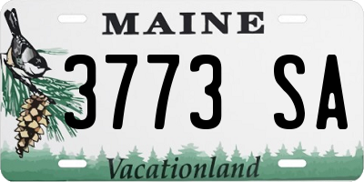 ME license plate 3773SA