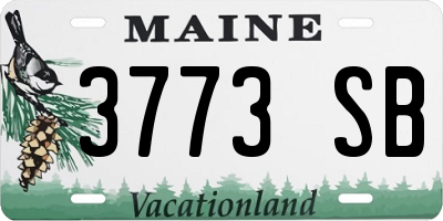 ME license plate 3773SB