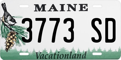ME license plate 3773SD