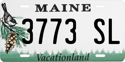 ME license plate 3773SL