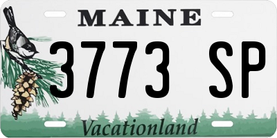 ME license plate 3773SP