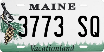ME license plate 3773SQ