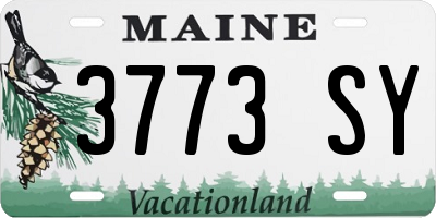 ME license plate 3773SY