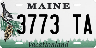 ME license plate 3773TA