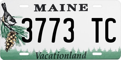 ME license plate 3773TC