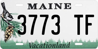 ME license plate 3773TF