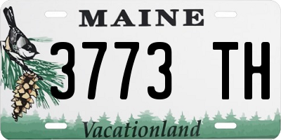 ME license plate 3773TH