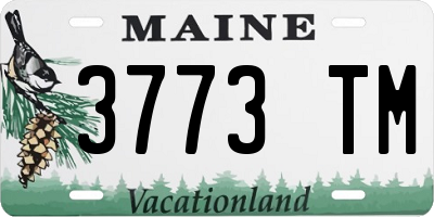 ME license plate 3773TM