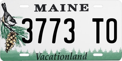 ME license plate 3773TO