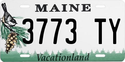 ME license plate 3773TY