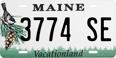 ME license plate 3774SE