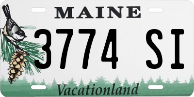 ME license plate 3774SI