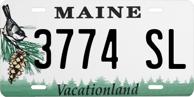 ME license plate 3774SL