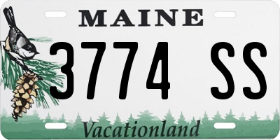 ME license plate 3774SS